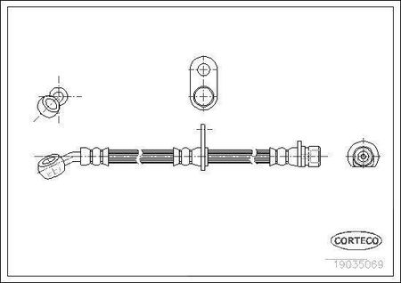 CORTECO Przewód hamulcowy elastyczny 19035069