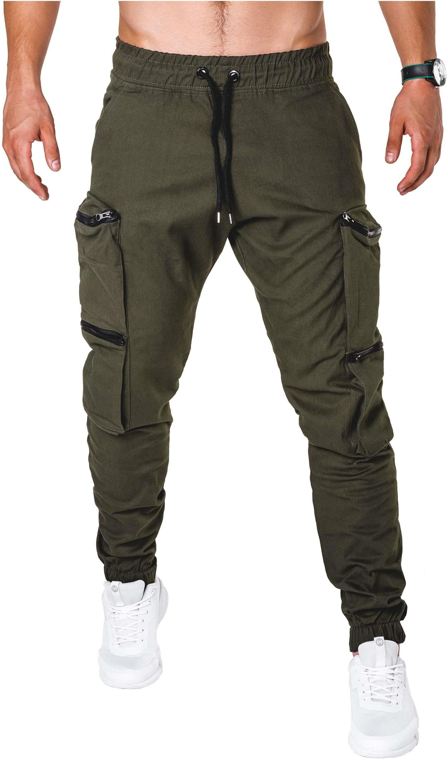 Bojówki męskie bawełna joggersy P706 khaki M - Ceny i opinie Bojówki męskie bawełna joggersy P706 khaki M - Ceny i opinie