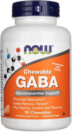 Tabletki Now Foods Gaba + Tauryna+ Inozytol+ L-Teanina 90 szt.