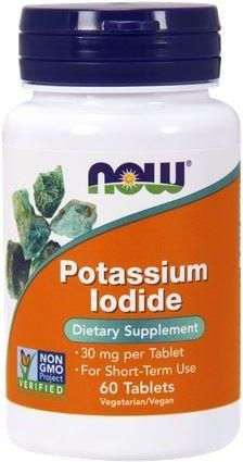 Now Foods Potassium Iodide Jodek Potasu 30Mg 60tabl.