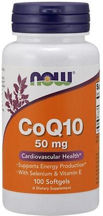 Now Foods Koenzym Q10 + Selen & Witamina E 50mg 100 kaps