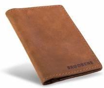 Jasno brązowy portfel slim wallet brodrene sw01