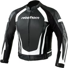 Rebelhorn Kurtka Skórzana Piston Ii Black/White - Odzież motocyklowa