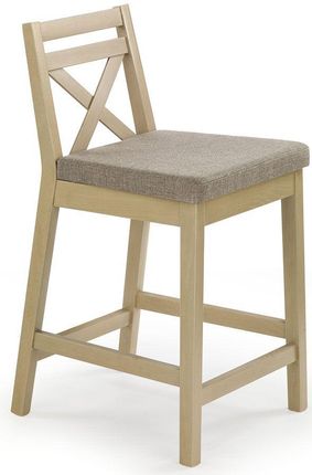 Eliorpl Drewniane Krzesło Barowe Lidan Dąb Sonoma