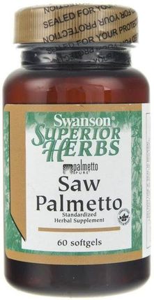 Swanson Saw Palmetto (palma sabałowa standaryzowana) 160mg 60 kaps