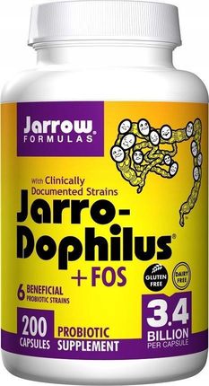 Jarrow Formulas Probiotyk Jarro-Dophilus + Fos 6 Szczepów Bakterii 200 kaps