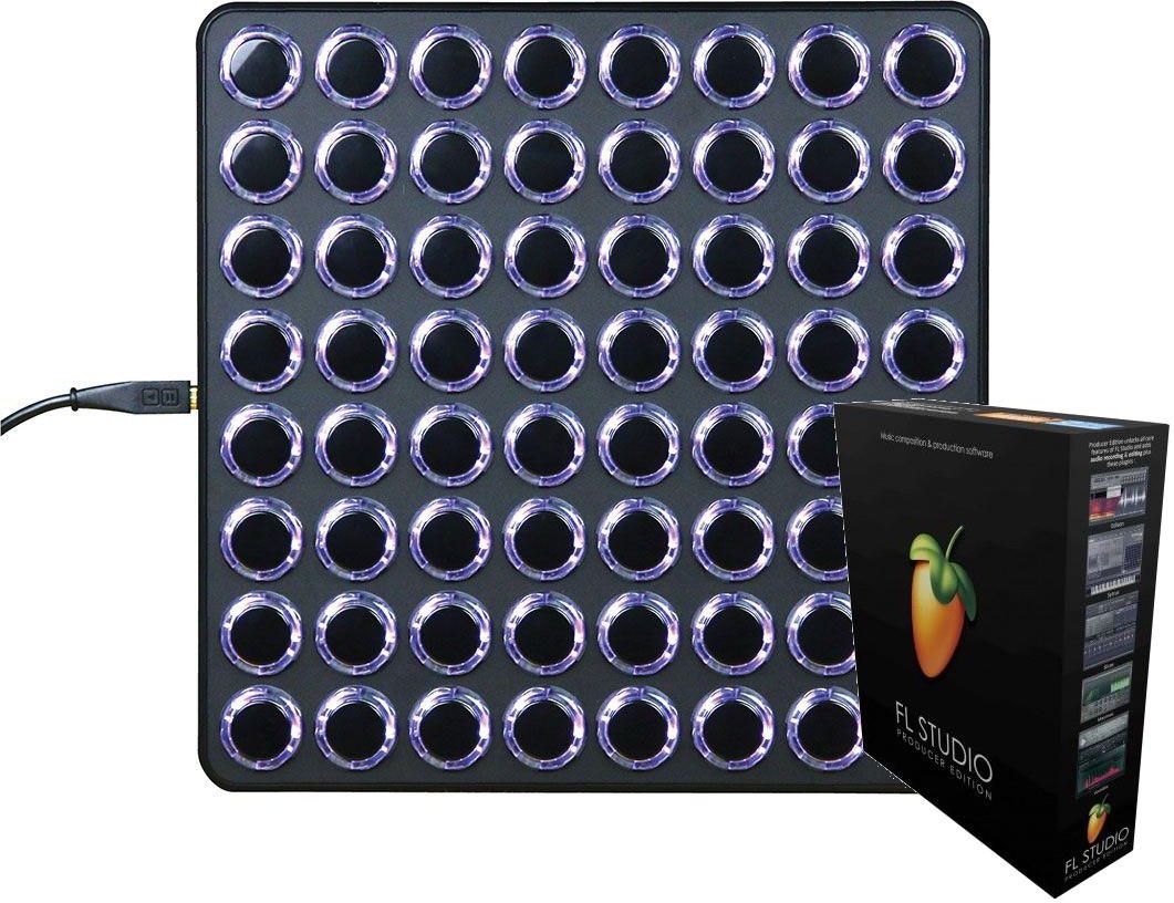 Dj Techtools Midi Fighter 64 Black + Fl Studio 20 Producer Edition