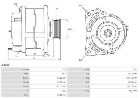 As-Pl Prostownik, Alternator Arc0070