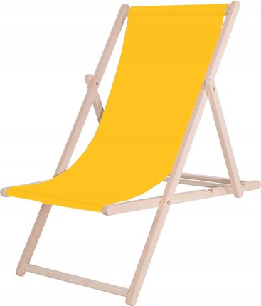 Springos Leżak Drewniany Plażowy Żółty (Dc001)