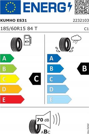 Kumho Ecowing Es31 185/60R15 84T - zdjęcie 4