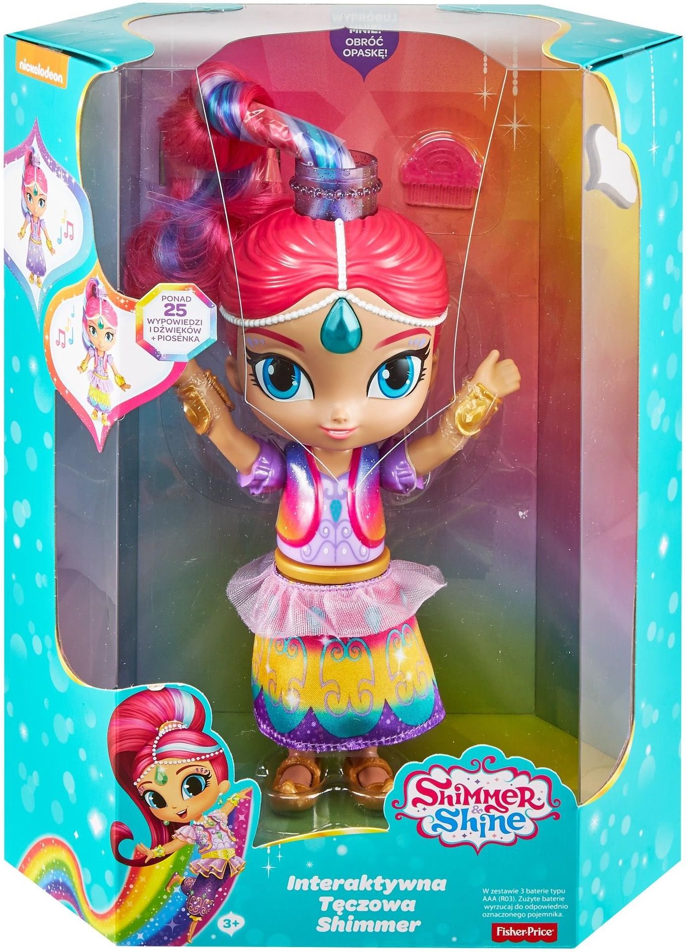 Lalka Fisher-Price Shimmer I Shine Interaktywna Tęczowa Lalka Ast ...