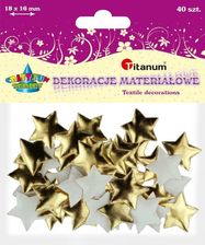 Zdjęcie Titanum Dekoracje Materiałowe Złote Gwiazdki 40Szt (362010) - Konin
