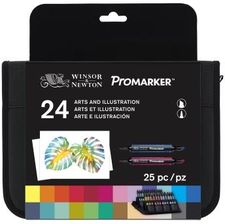 Winsor & Newton Zestaw Promarker Arts And Illustration 24Szt - Kredki ołówki pastele i pisaki