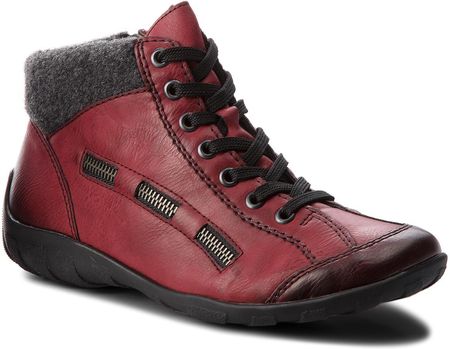 Botki RIEKER - L6543-35 Rot Kombi