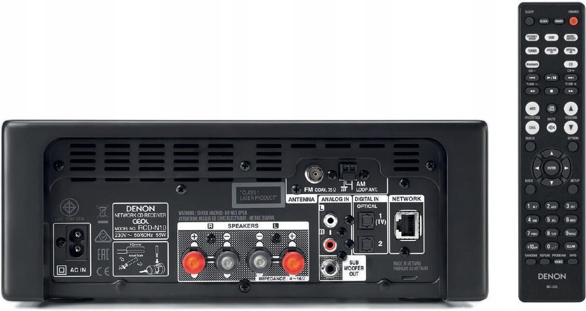 Denon CEOL N10 (RCD-N10 + SC-N10) czarny - zdjęcie 6 Denon CEOL N10 (RCD-N10 + SC-N10) czarny