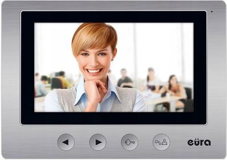 Eura-Tech Wideodomofon Eura Luna Ekran 7 Obsługa 2 Wejść Pamięć Obrazów Czytnik Kluczy Zbliżeniowych VDP33A3