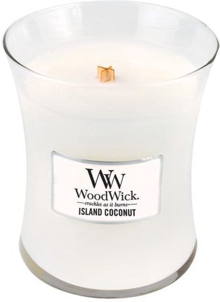 Woodwick Świeca Średnia Island Coconut 100H (92115)