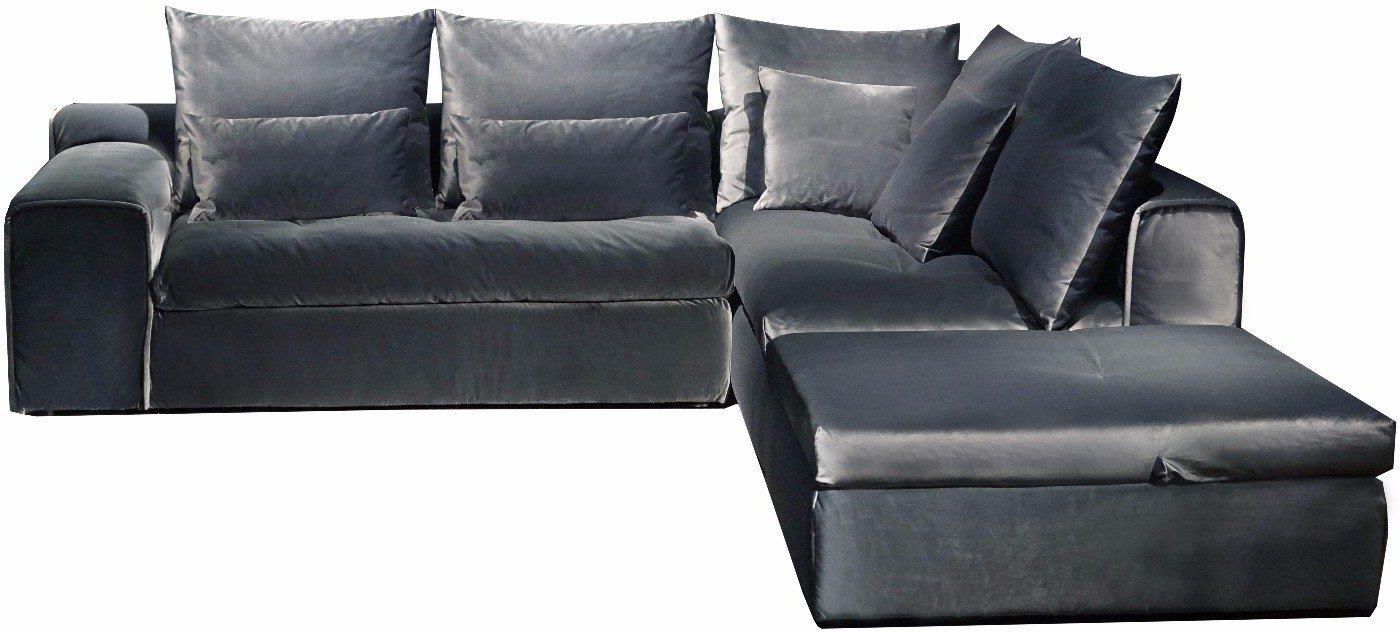 Miloo Home Sofa Narożna Cobra Z Otomaną Prawą 313X270X75 Cm Szary