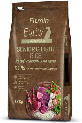Fitmin Purity Rice Senior&Light Venison&Lamb 12Kg
