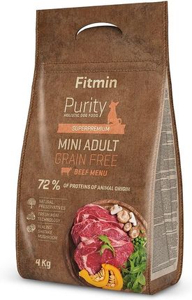 Fitmin Purity Grain Free Adult Mini Beef 4Kg