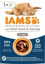 IAMS Advanced Nutrition – mokra karma w saszetkach z tuńczykiem i śledziem w galarecie dla kotów powyżej 1. roku życia 85g
