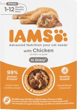 IAMS Advanced Nutrition – mokra karma w saszetkach dla kociąt z kurczakiem w sosie 85g