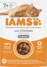 IAMS Advanced Nutrition – mokra karma w saszetkach dla kotów w wieku powyżej 7 lat z kurczakiem w sosie 85g