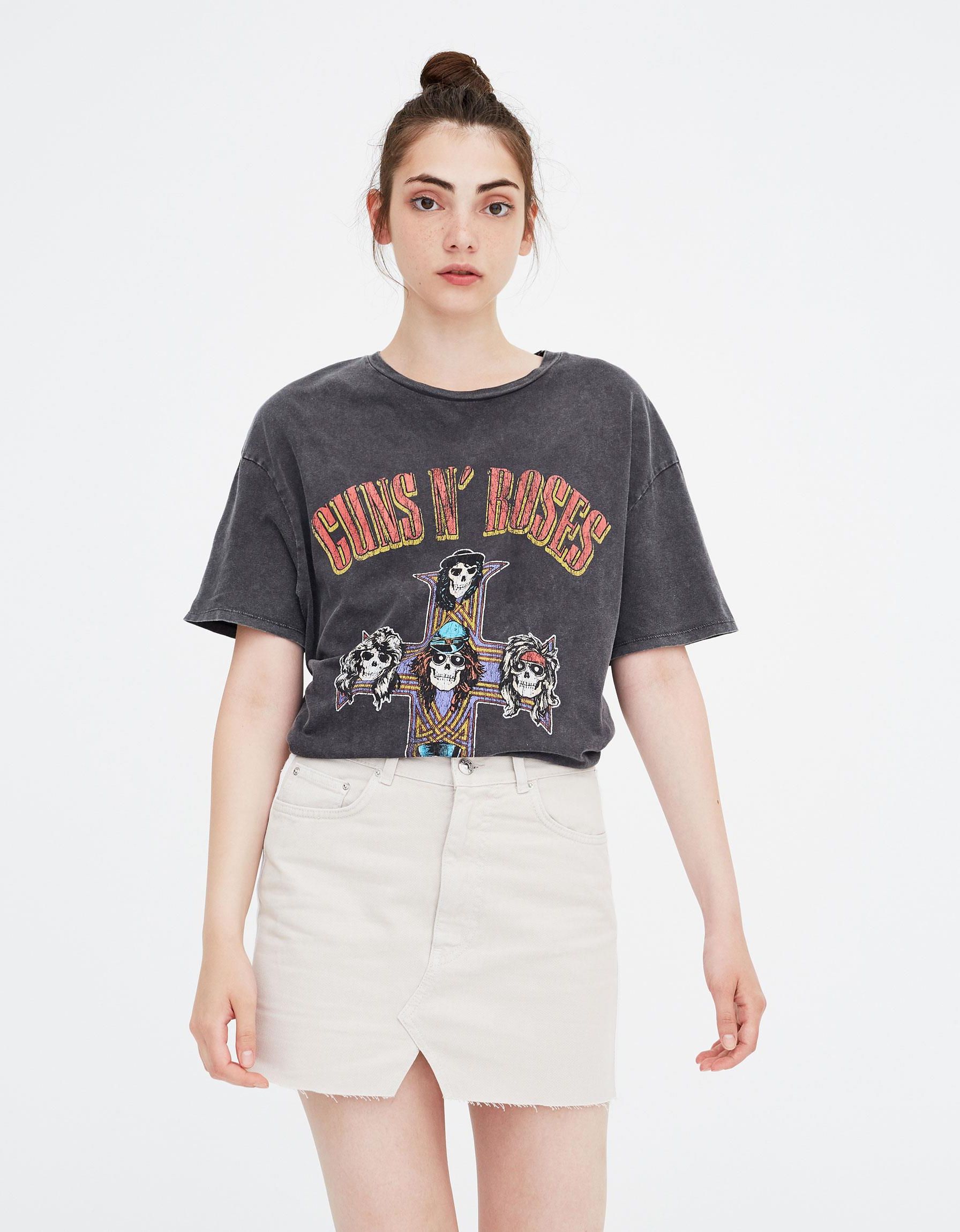 pull and bear t shirt guns n roses