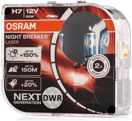 Żarowka samochodowa Osram H7 Night Breaker Laser + 150% DuoBox