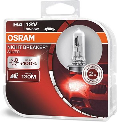 Osram H4 Night Breaker Silver + 100% DuoBox