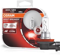 Osram H11 Night Breaker Silver + 100% DuoBox - Żarówki samochodowe