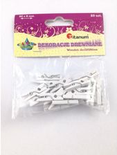 Zdjęcie Dekoracja Drewniana Spinacz Biały 25X8Mm 25Szt - Łódź
