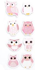 Zdjęcie Easy Naklejki Brokatowe 3D Mądra Sowa 8Szt Pink - Narol