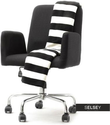 Fotel biurowy Lomax czarny z tkaniny obrotowy Opinie i