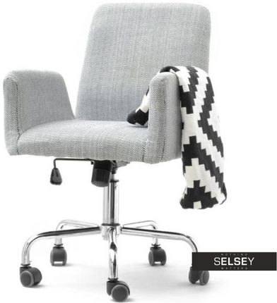 Fotel biurowy Lomax biało czarny z tkaniny obrotowy Opinie i