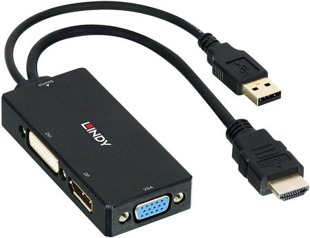 Lindy Konwerter HDMI na DP/DVI/VGA (LY38182)