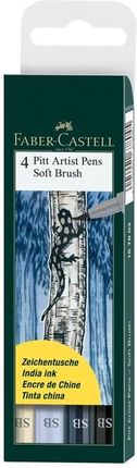Faber Castell Zestaw 4 Pisaków Pitt Artist Pen Soft Brush