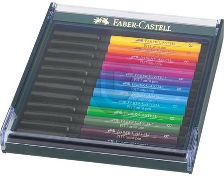 Faber Castell Zestaw 12 Pisaków Pitt Artist Pen Brush (Kolory Podstawowe)