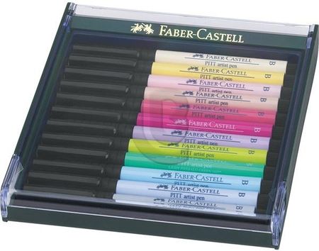 Faber Castell Zestaw 12 Pisaków Pitt Artist Pen Brush (Kolory Pastelowe)
