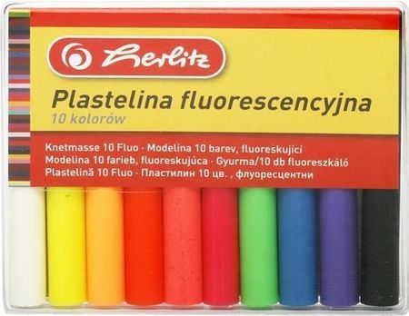 Herlitz Plastelina Fluorescencyjna 10 Kolorów
