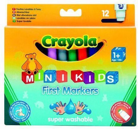 Crayola Flamastry Zmywalne Mini Kids 12 Kolorów