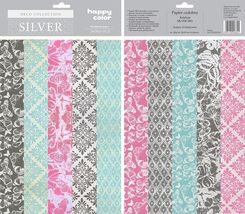 Zdjęcie Happy Color Papiery Ozdobne Silver Mix - 10 Motywów 20X29 Cm 10 Arkuszy - Braniewo