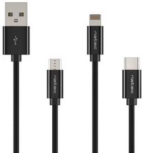 Natec micro USB/USB-C/Lightning 1m Czarny (NKA-1202)