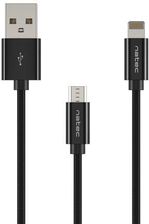 Natec micro USB/Lightning/USB-A M/M 1m Czarny (NKA-1208)