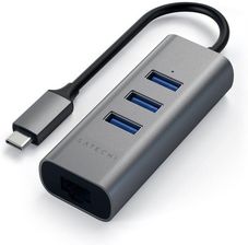 Zdjęcie Hub USB-C do Ethernet USB 3.0 Satechi Space Gray (ST-TC2N1USB31AM) - Libiąż