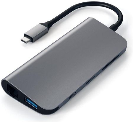 Satechi Multimedia Adapter ST-TCMM8PAM Hub Ethernet USB-C Space Gray MacBook (ST-TCMM8PAM)