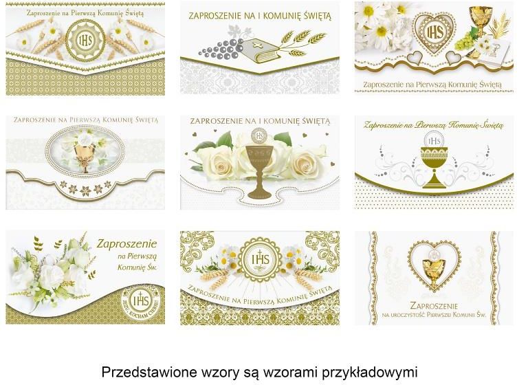 Zaproszenie Na Pierwszą Komunię świętą Typ Zs Składane Ceny I