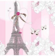 Zdjęcie Clear Creations Karnet Swarovski Kwadrat Cl0525 Wieża Eiffla Motyl - Łódź