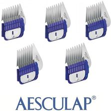 Aesculap Snap On Combs Set Zestaw Pięciu Profesjonalnych Nasadek Ze Stali Z Walizką Do Przechowywania