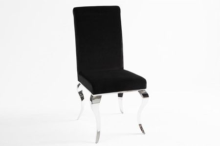 Interior Krzesło Barock Czarne Stylizowane Nogi Aksamit Stal 105Cm Z36546